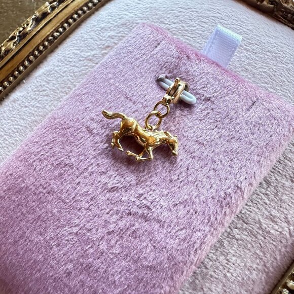Horse Charm 18K PVD Gold Stainless Steel W/ Lobster Claw Clasp For Bracelets - Picture 9 of 14